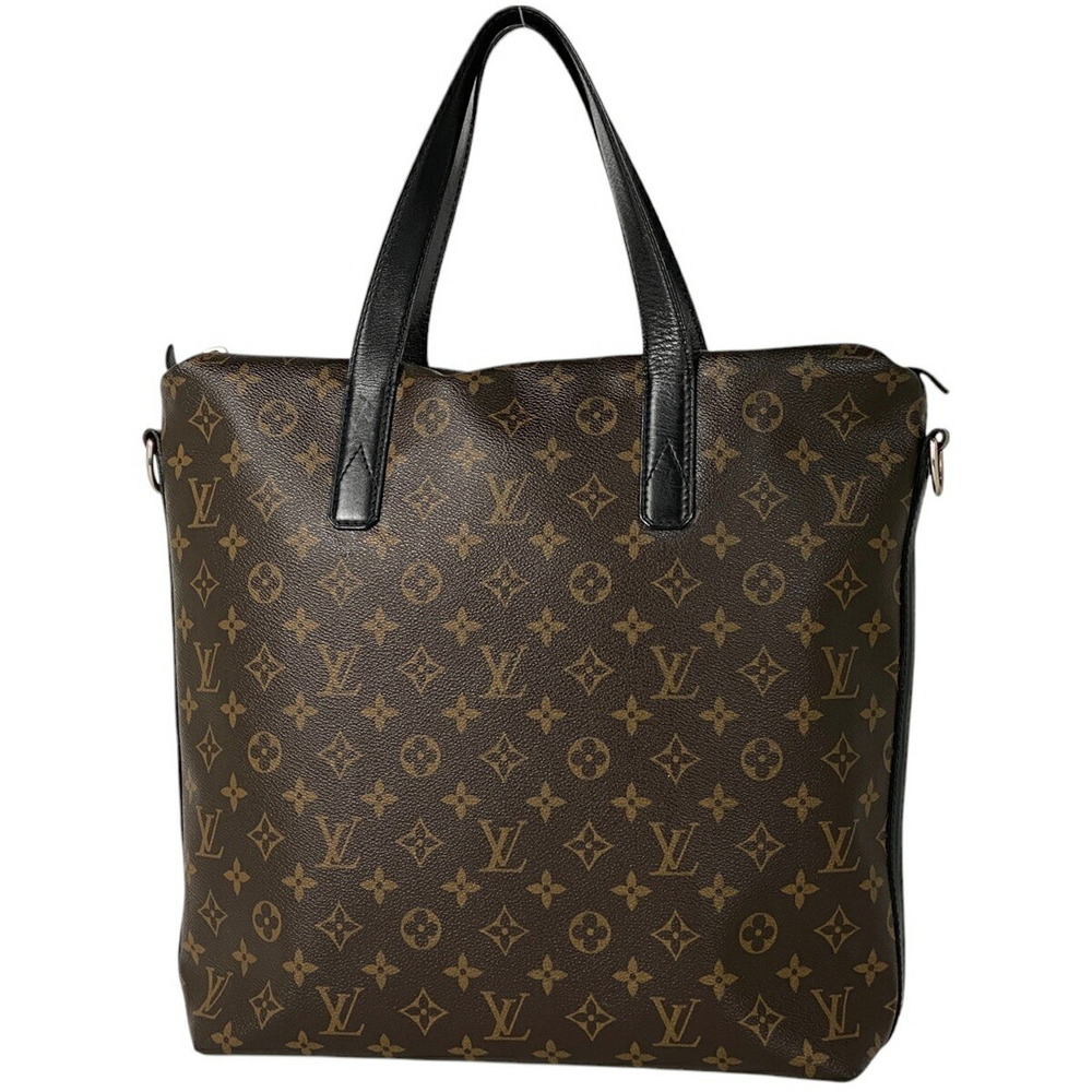 Louis Vuitton Kitan Handbag Tote Bag Macassar Brown Noir Black